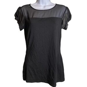 Express Black Mesh Top S Sheer Whimsigoth Going Out Siren Date Night Party